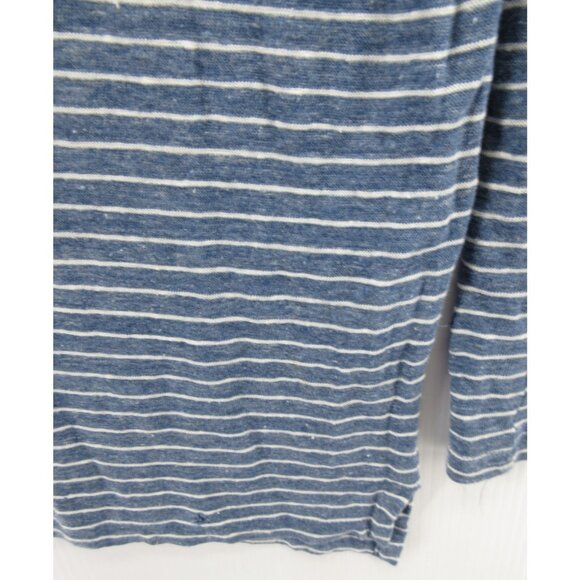 Vince Top XS Linen Shirt Pullover Striped Pocket T Tee Scoop Neck * - Picture 7 of 12